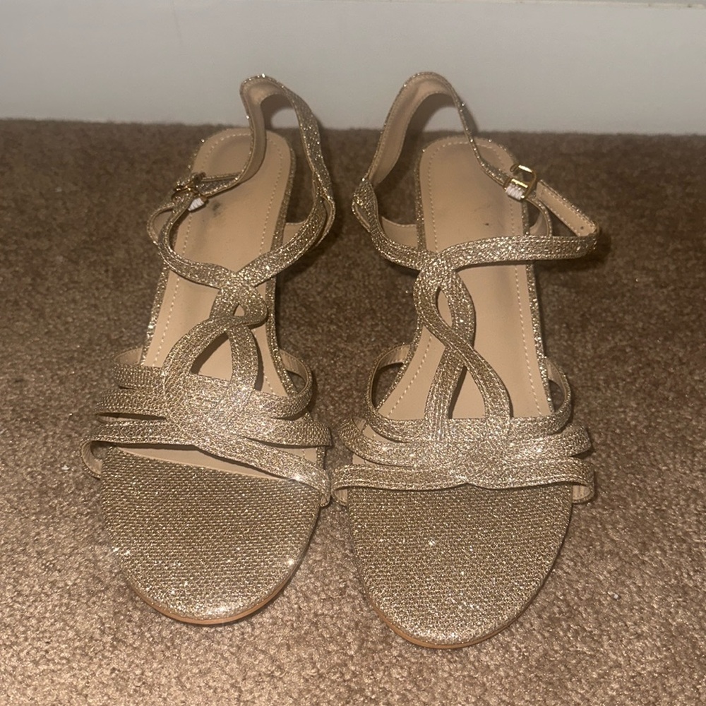 Women’s gold high heels!
